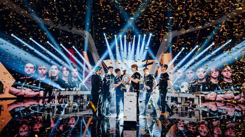 a picture of Team Spirit winning the Esports World Cup 2025