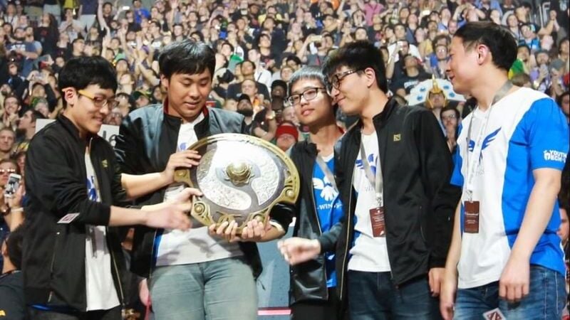 A photo of Wings Gaming Winning The International