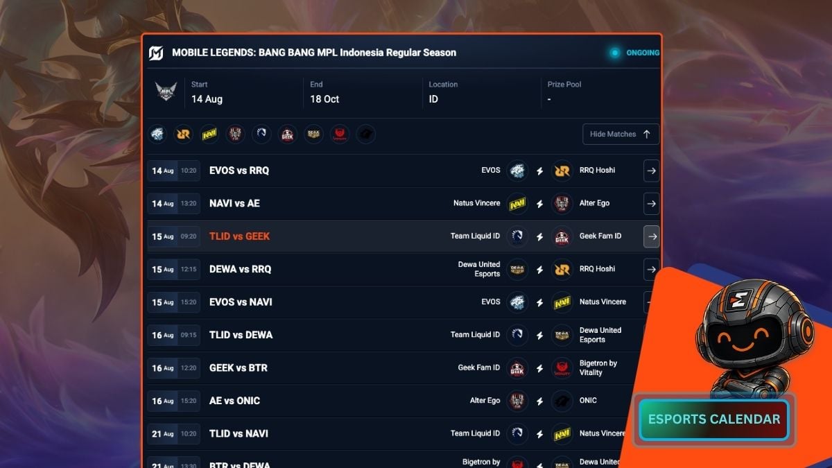esports ongoing tournaments