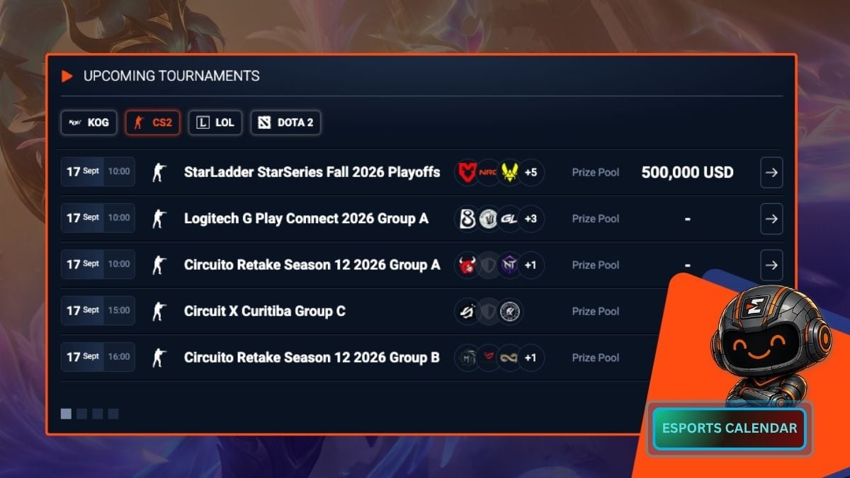 esports upcoming tournaments
