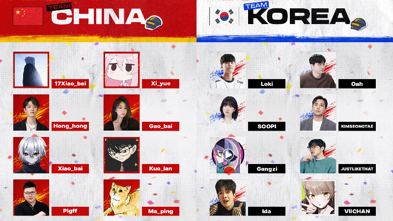 Team China and Korea