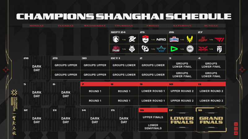 VALORANT Champions Shanghai 2026 Schedule