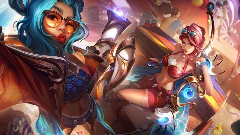 All beach skins in LoL: Ocean Song Ashe, Zeri