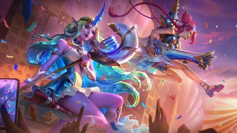 All beach skins in LoL: Ocean Song Jinx and Soraka