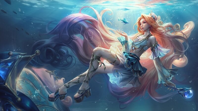 All beach skins in LoL: Prestige Ocean Song Seraphine