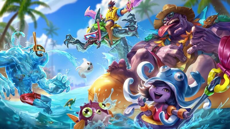 All beach skins in LoL: 2015 Pool Party