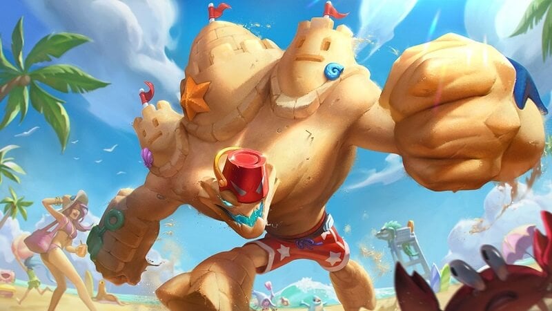 All beach skins in LoL: Pool Party Malphite