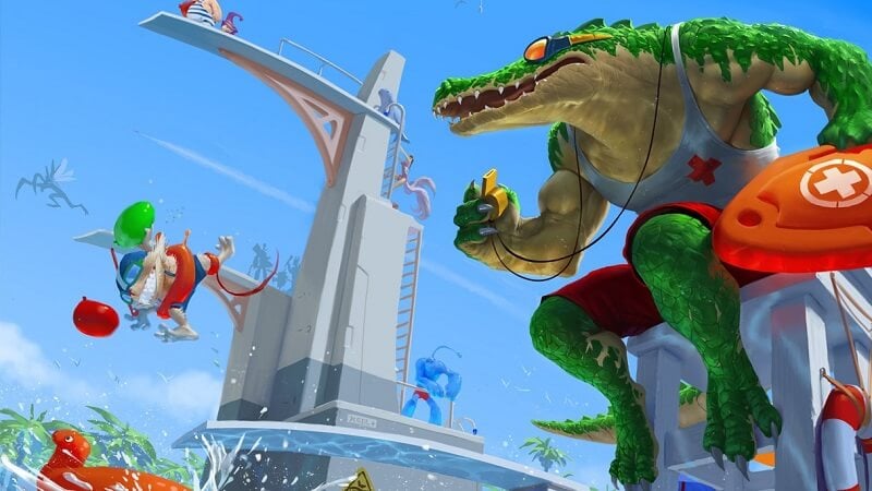 All beach skins in LoL: Pool Party Renekton
