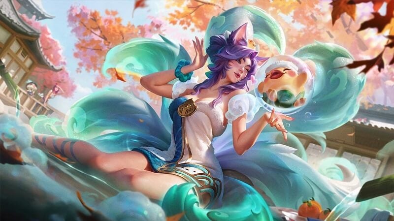 All beach skins in LoL: Spirit Blossom Springs Ahri