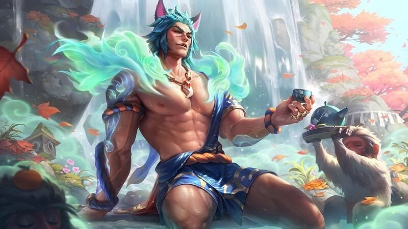 All beach skins in LoL: Spirit Blossom Springs Sett