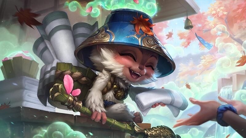 All beach skins in LoL: Spirit Blossom Springs Teemo