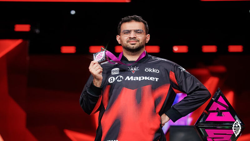 An image of ATF holding his medal after winning BLAST SLAM VIII