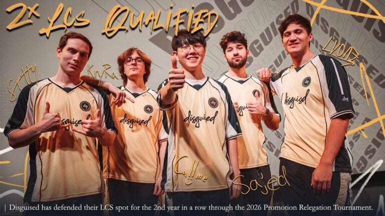 Disguised stays in the LCS for 2027: Disguised